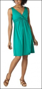 green dress
